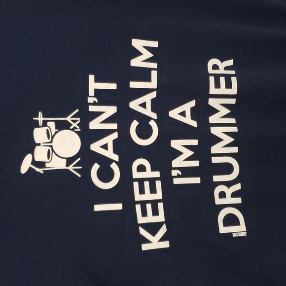 Drummer t-shirt "I can't keep calm..." dark blue - Picture 2 of 5